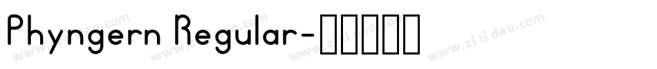 Phyngern Regular字体转换